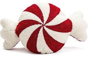 XIAIJIA Christmas Pillows Candy Throw Pillow White Pillow Christmas Room Decorations Soft Winter Pillow Cute Plush Pillow Cushions for Couch Sofa Bed,22x13 Inch