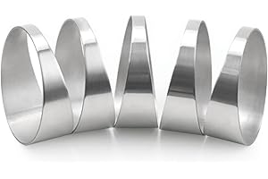 A-KARCK 304 Stainless Steel Pie Cuts, 1.75'' Exhaust Pipe Laser Cut for Custom Exhaust System 5 Pcs（Polished）