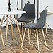 Kitchen Dining Chairs Side Dining Room Chairs Set of 4 with Sturdy Metal Legs Wood Look for Restaurant Home Living Room,Grey