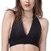 Wink Gal Women's Halter Bra Full Cover Racerback Floral Lace Bralette Cropped Tops