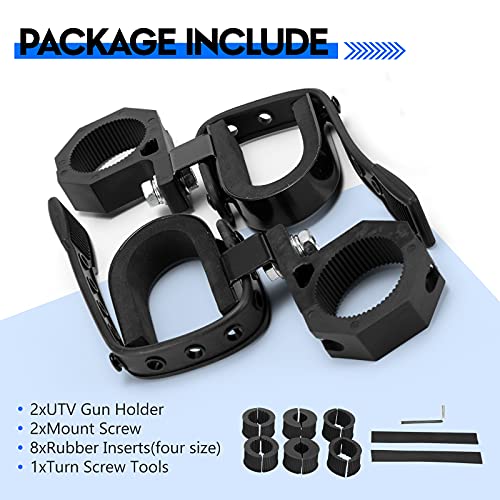BUNKER INDUST UTV Gun Holder,Gun Rack Clamp Compatible with Polaris RZR