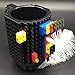 Build-on Brick Mug DIY Coffee Mug Tea Cup Carton Building Blocks Toys, Unique Birthday or Christmas Gift for Children and Adults (1 Pack Bricks)