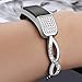 Famobest for Fitbit Alta HR Bands Fitbit Alta Bands for Women Men, Stainless Steel Alta Fit bit Bands Alta Fitbit Bands Fitbit Alta Replacement Bands Wristbands Small Large Bangle 1 Silver