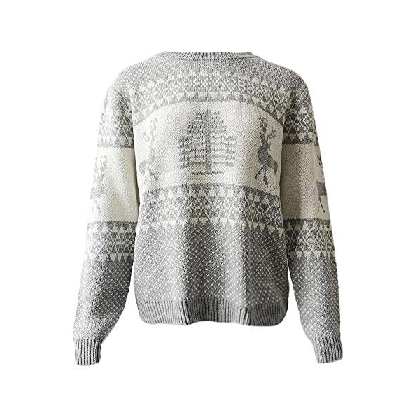 Women Christmas Xmas Pullover Sweater Long Sleeve Knitting Jumpers - Image 3