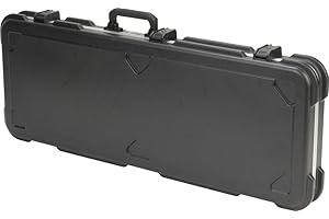 SKB Fender Jaguar/Jazzmaster Hardshell Case, Rubber-Modified Styrene Hard Case with Plush Interior and TSA Latches for Travel