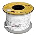 18AWG Low Voltage LED Cable 3 Conductor White Sleeve in-Wall Speaker Wire UL/cUL Class 2 (200 ft Reel)