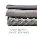 Snuggle Pro Reversible Duvet Cover for Weighted Blankets - 60 x 80 Inches Queen Size - All Season Cooling Bamboo and Soft Minky - Removable and Machine Washable - Grey
