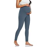 Happy. angel Women’s Maternity Leggings Over The Belly, Soft Stretchy Pregnancy Pants for Active Workout Yoga Wearing