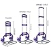 Homgrace Hand Truck and Dolly up to 150 lb Capacity, Adjustable Aluminum Folding Hand Cart with PU Rubber Wheels (Purple)