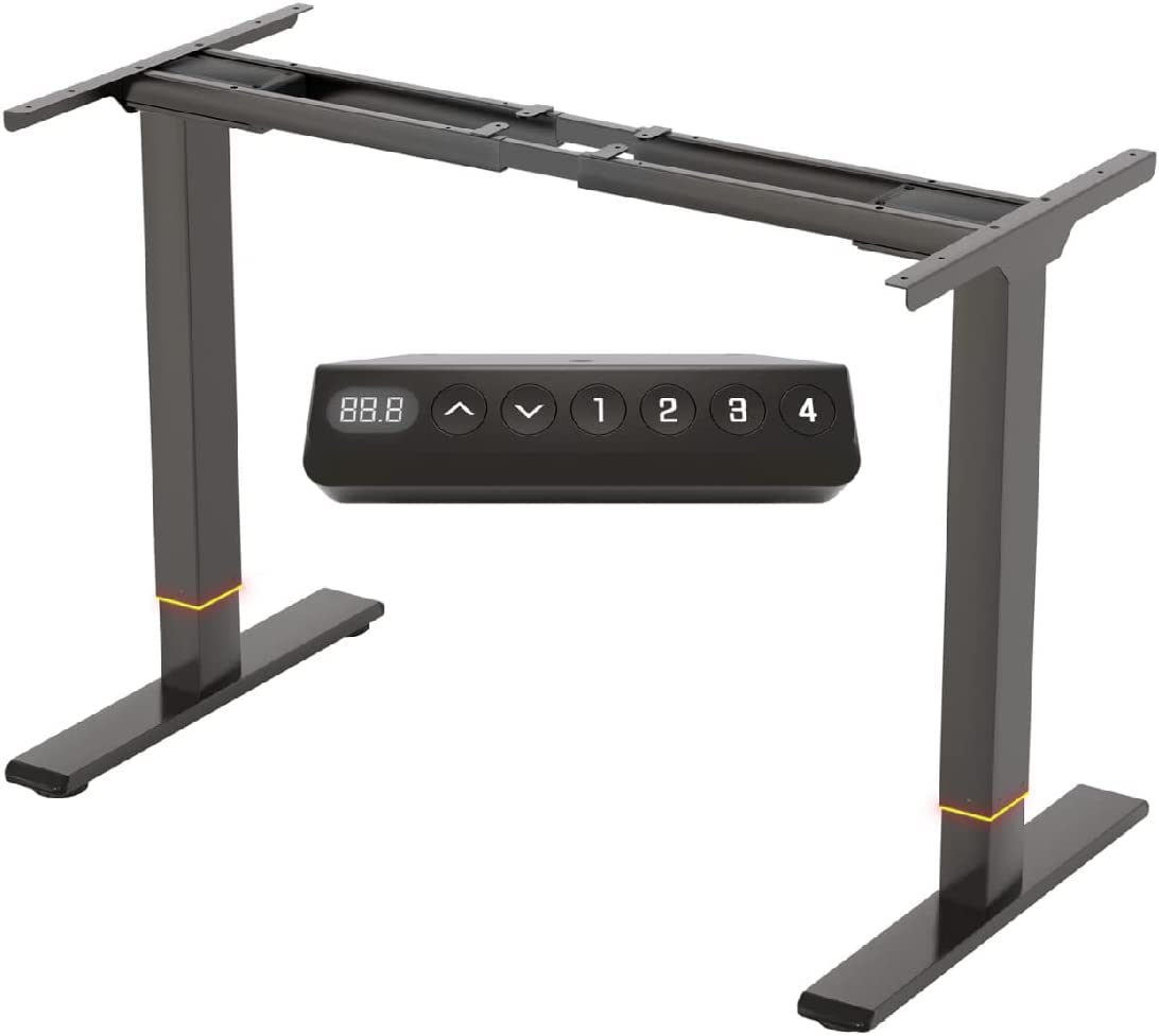 FLEXISPOT Standing Desk Dual Motors，Sit Stand Desk Height Adjustable Desk Stand Up Desk Electric Standing Desk Adjustable Standing Desk with Memory Smart Pannel EB2 Series (Black Frame Only)