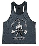 Goku Dragon Ball Z Men's Stringer Tank Top B 2 Tone Dark Grey/Black Medium