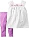 Carter's Baby Girls' 2 Piece Playwear Sets, White, 6 Months