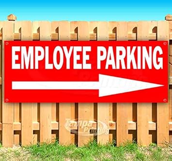 Amazon Com Employee Parking 13 Oz Heavy Duty Vinyl Banner Sign