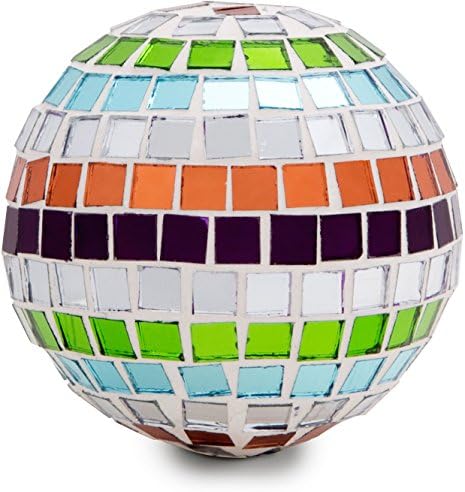Merry Mosaics Decorative Glass Center Piece Ball - Large Christmas Decoration