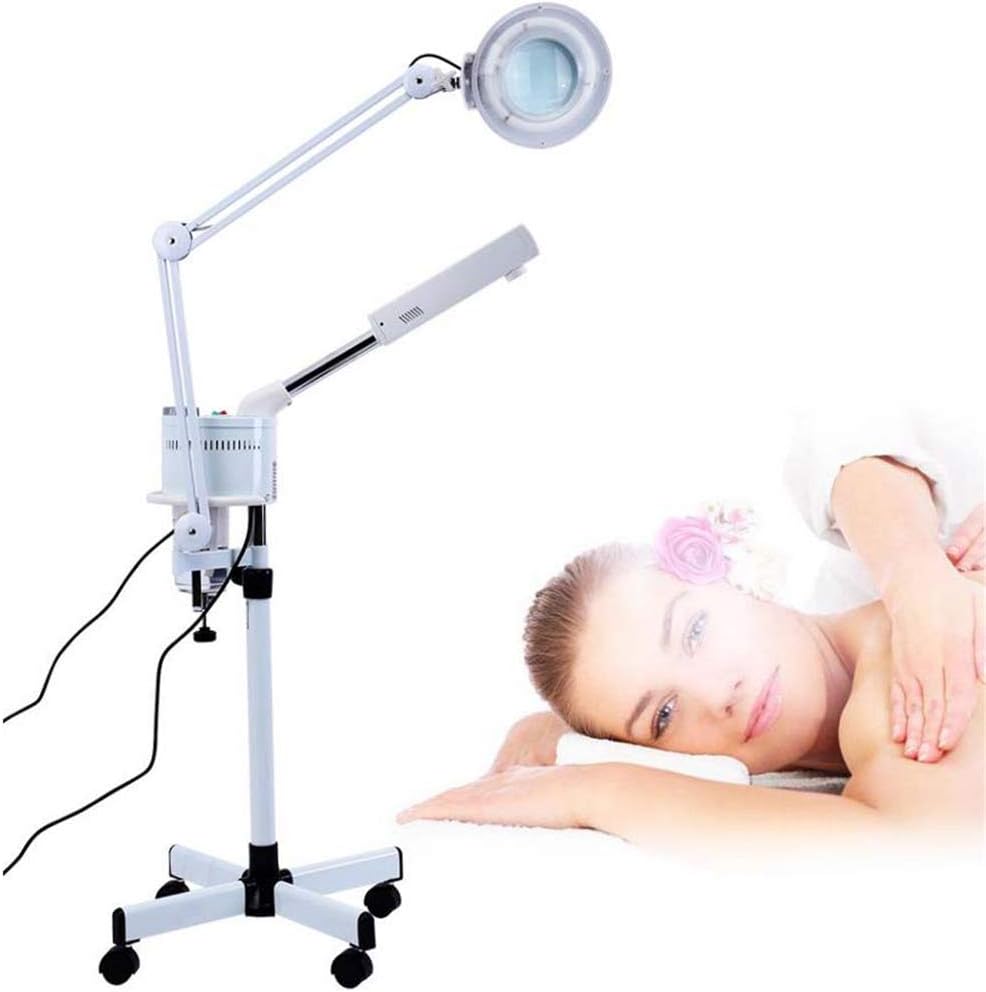 FMEZY 3 in 1 UV Ozone Floor Face Steamer LED 5X Magnifying LampCold Light for Skin Care Clean Facial Humidifierbeautybody Spa Salon Tattoo MakeupUse