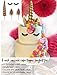 LIMITLESS Unicorn Cake Topper Handmade 5 Piece Set (Set Includes: 1 Horn, 2 Ears, and 2 Eyelashes). Unicorn party decoration for birthday party, wedding and baby shower.