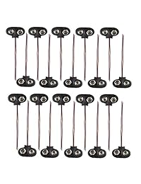 Batería de 9 V Conector Clip w Lead Cables Pack de 20