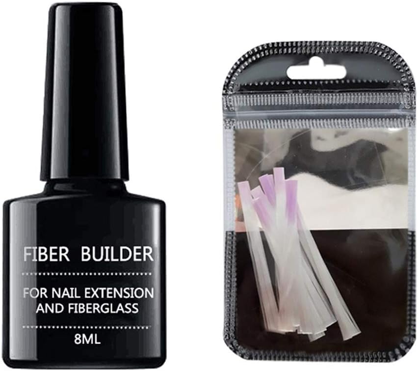 Fiberglass Nail Gel Set, Anself Fiberglass Nail Gel Set Fiber Builder Gel + 10Pcs Fiber Glass Nail Extension Tools