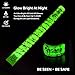 BSeen 2ed Generation LED Slap Band, Patented Heat sealed design, Glow in the Dark, Water/sweat resistant, highly reflective printing, artistic designs, fashion meets safety (Green-Design II)
