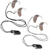 2PCS Hearing Aid Clips with Lanyards, BetterJonny Anti-Lost Lanyard Protector Safety Holder with Loops and Clip for Seniors A