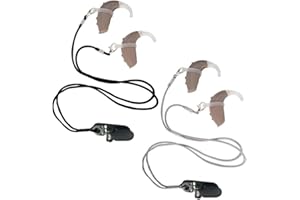 2PCS Hearing Aid Clips with Lanyards, BetterJonny Anti-Lost Lanyard Protector Safety Holder with Loops and Clip for Seniors A