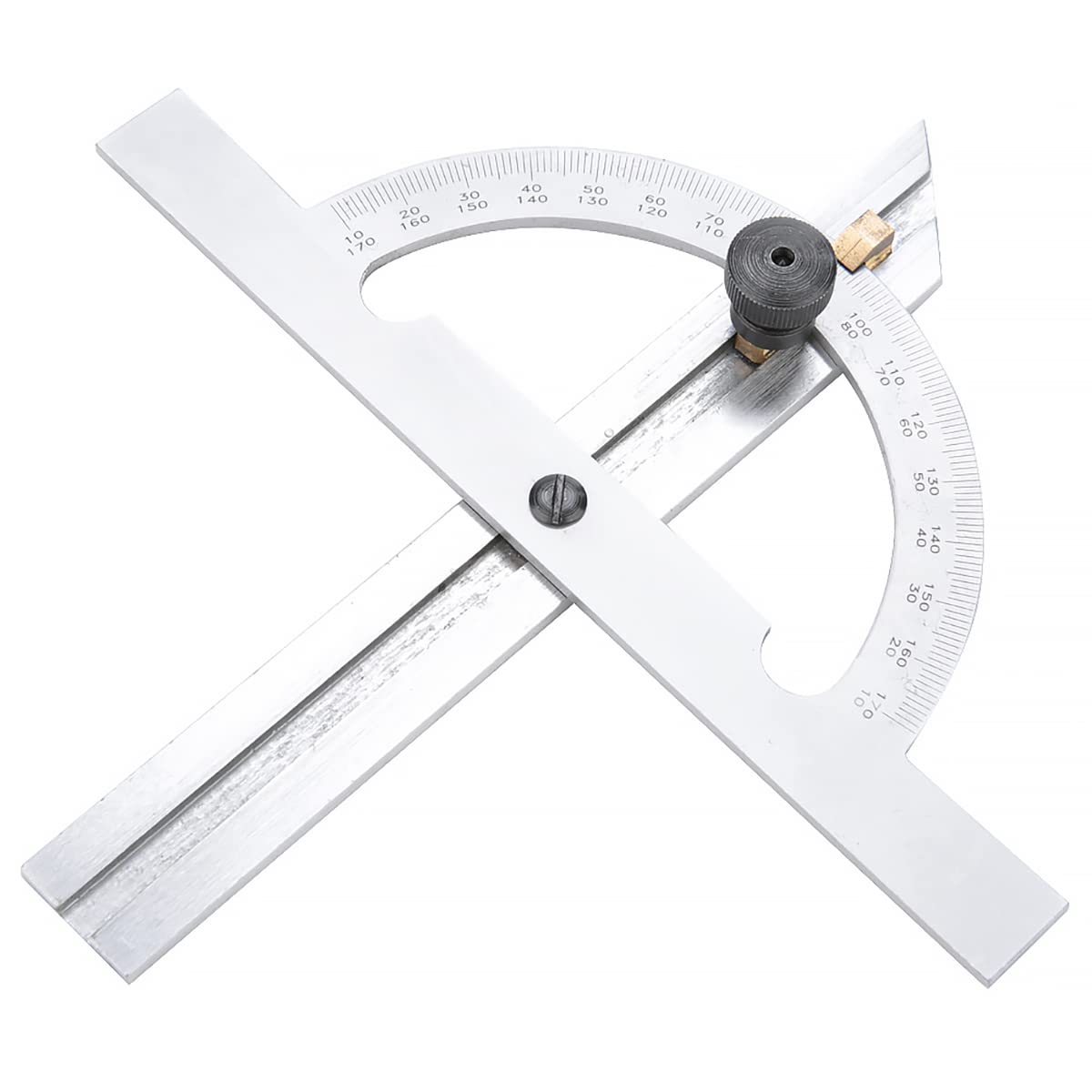 Angle Protractor Angle Finder Ruler, Gear Angle Protractor Angle Finder, Carbon Steel 180 Degree Protractor Angle Gauges, Angle Protractor Angle Finder Ruler (150x300mm)