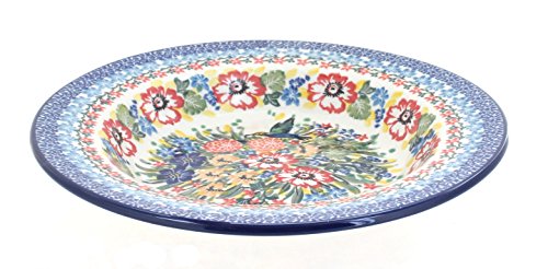 Blue Rose Polish Pottery Hummingbird Soup Plate