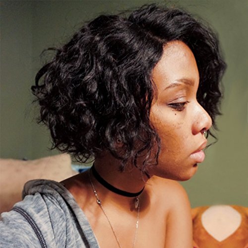 Wignee Short Bob Lace Front Curly Wigs 100 Brazilian Human Hair