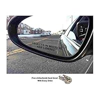 BERRYZILLA (Pair Objects in Mirror are Losing Decal Black Etched Glass Funny Sticker (Package Come with Hand Decal)