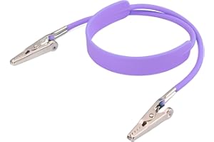 LA MIERE 1Pcs Autoclavable Dental Flexible Medical Grade Silicone Bib/Bibs Holders Clips, Napkin Clips, with Stainless Steel Alligator/Extra Wide Neck Band