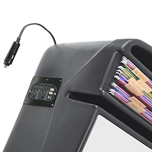 AutoExec AUE10007 Reach Front Seat Car Desk Grey with Built-in Power Inverter - Thumbnail 5