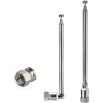 Antenne Radio Fm Superbat Intérieure 75 Ohm Télescopique Pour Récepteur Stéréo De Maison, Tuner FM, Radio De Table, Pioneer Onkyo, Yamaha, Marantz Antenne TV Numérique 75 Ohms