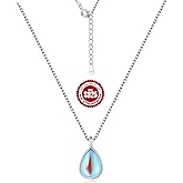 zocare S925 Sterling Silver Moonstone Necklace for Women Teardrop Rainbow New Beginnings Moon Necklace,Healing Stone Jewelry,Gift for Grandkids,Divorce Recovery, Graduation, Pregnancy