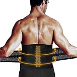 Lumbar Brace, Lower Back Brace, LEMBO DIRECT Lumbar Back Support Belt for Men & Women - Compression Belt Adjustable Straps Waist Trainer with Breathable Mesh for Back Waist Pain Relief (29-37″)