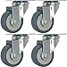 Online Best Service 4 Pack 2-Inch 200-Pound Heavy Duty Swivel Wheel Polyurethane Plate Caster (2
