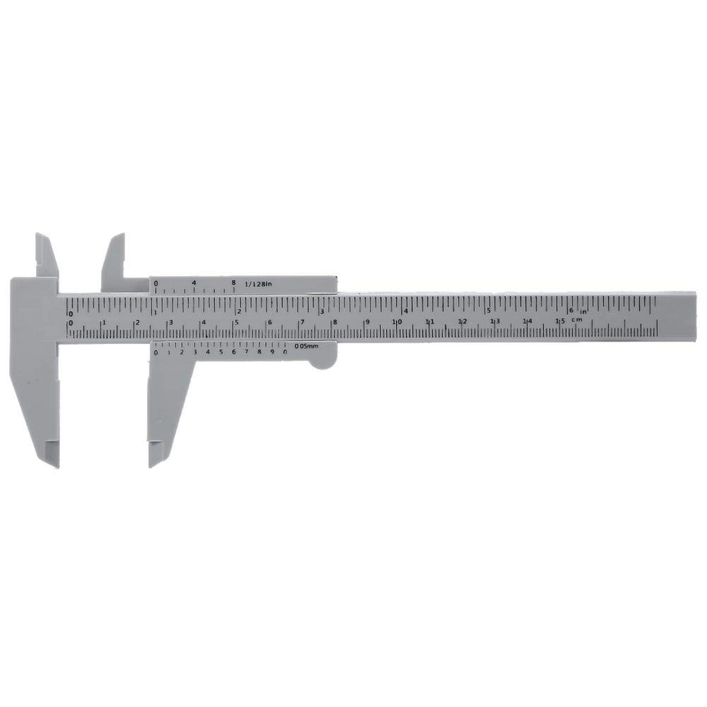 150MM Plastic Eyebrow Tattoo Permanent Make Up Micrometer Measuring Measurement Tool Plastic Vernier Caliper Mini Sliding Caliper Dial Calipers Double Scale Measuring Tool for Tattoo Eyebrow : Beauty