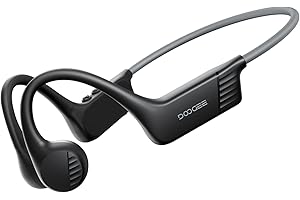 DOOGEE Bone Conduction Headphones, Open-Back Bluetooth Wireless Sports Headphones, IP66 Sweatproof, 10-Hour Battery Life, with Microphone, Suitable for Cycling, Running, Fitness
