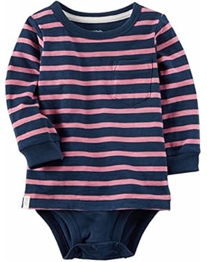 Baby Boys' Layered-Look Striped Bodysuit, 18 Months