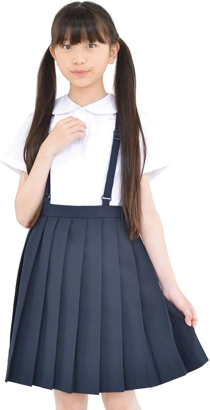 Amazon Co Jp 小学生制服 夏用 プリーツスカート キッズ 女の子 紺 B体