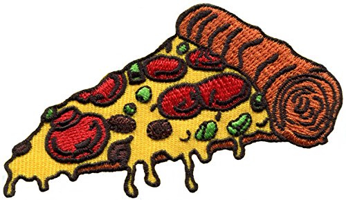 Pizza slice Italian fast food retro fun embroidered applique iron-on patch new S-1205