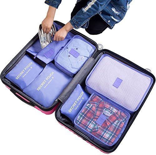 7 Piece of Luggage Organizers Packing cubes Travel Organizer