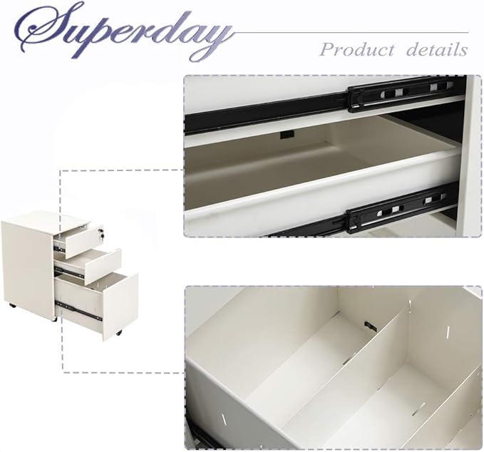 Black Superday Locking File Cabinet 3 Drawer Metal Vertical File Cabinet With Hanging File Frame For Legal Letter File Cabinets Racks Shelves File Cabinets