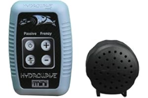 HydroWave Ice Mini Fish Feeding Stimulator System - Electronic Fishing Call and Advanced Sound Emitter for Ice Fishing - Attract More Fish with Passive & Frenzy Modes - 8ft Speaker Cable