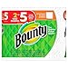 Bounty 2-Ply Paper Towels, 11in. x 10 1/4in, White, Pack Of 2 Huge Rolls