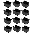 TrueCraftware-Set of 12 Sugar Packet Holder Plastic Black Color -Sugar Caddy Holder for Sweetener Packets Organizer Caddy for Coffee Bar Tea Bag Organizer for Table Restaurant Hotel