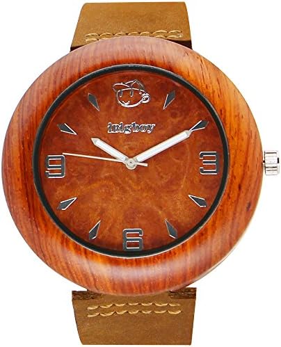 iBigboy Wooden Watch Men's Watch Casual Leather Fashion Watch Gift for the groom