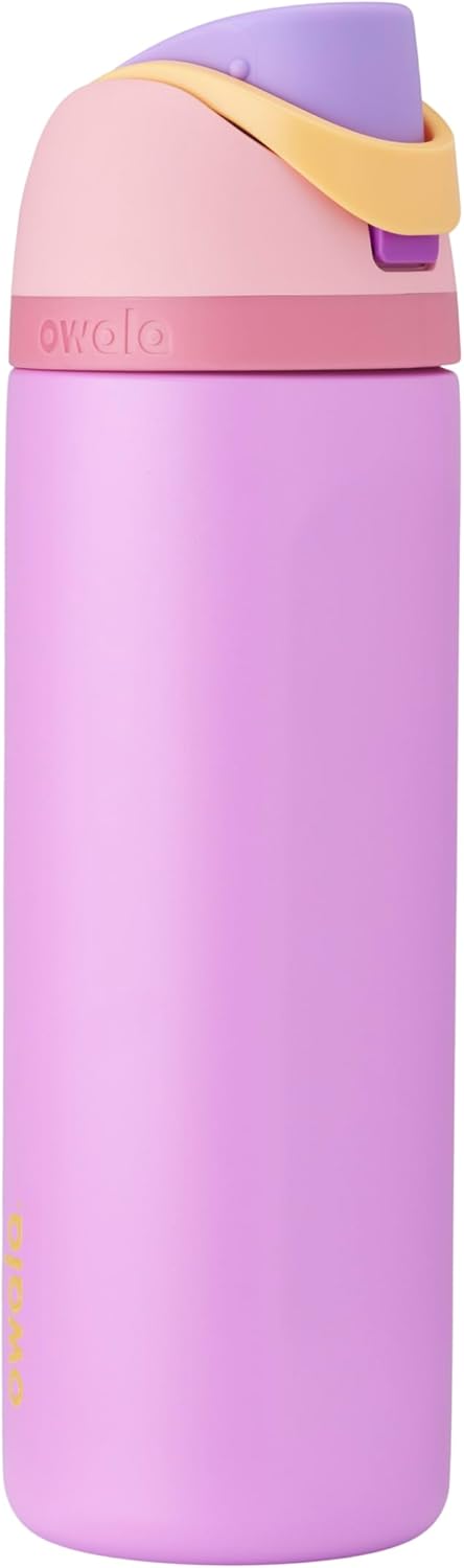 Owala Disney Princess FreeSip Insulated Stainless Steel Water Bottle with Straw for Sports and Travel, BPA-Free Sports Water Bottle, 24 oz, Rapunzel