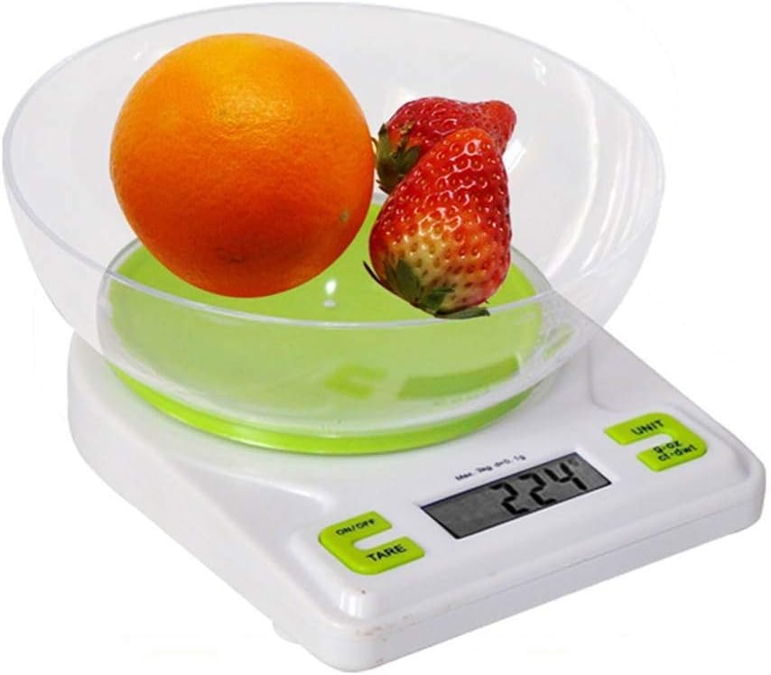 TEHWDE Kitchen Weighing Scales Kitchen Scales with Bowl