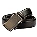 KingMoore Men's Genuine Leather Ratchet Dress Belt With Automatic Buckle (Up to 45” Waist, Black1)
