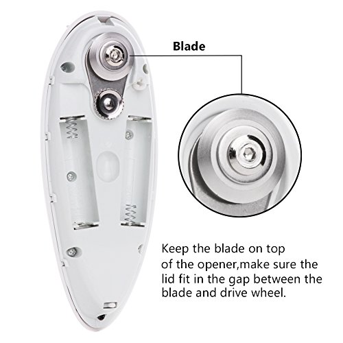 Foho Electric Can Opener, Smooth Soft Edge Electric Can Opener for Any Size with One-Button Manual Start / Stop, Best Kitchen Gadgets for Arthritis and Seniors - Thumbnail 3